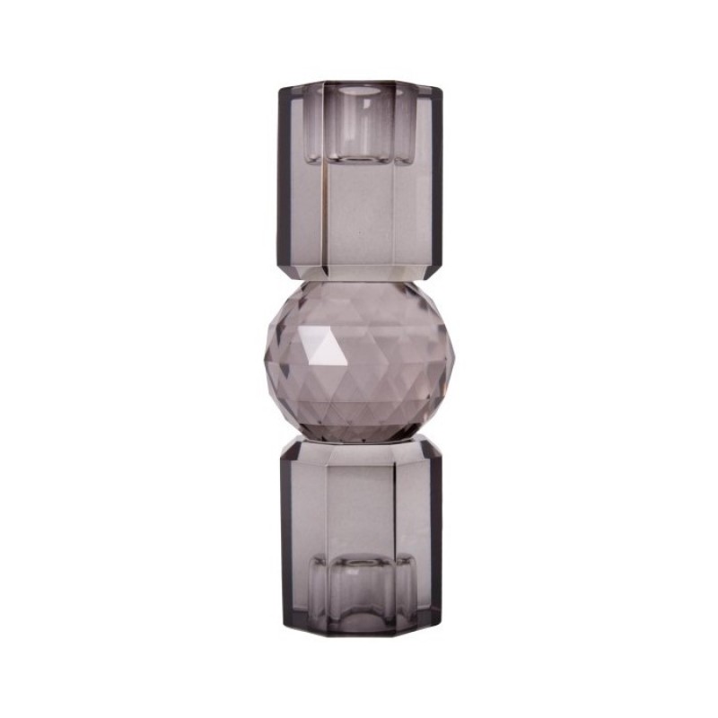 CRYSTAL CANDLE STAND GREY